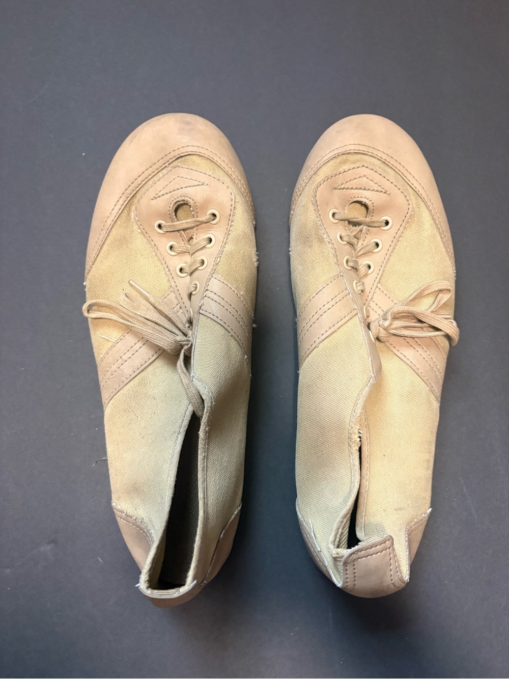 Classic Women's Canvas Lace-Up Sneakers in Tan